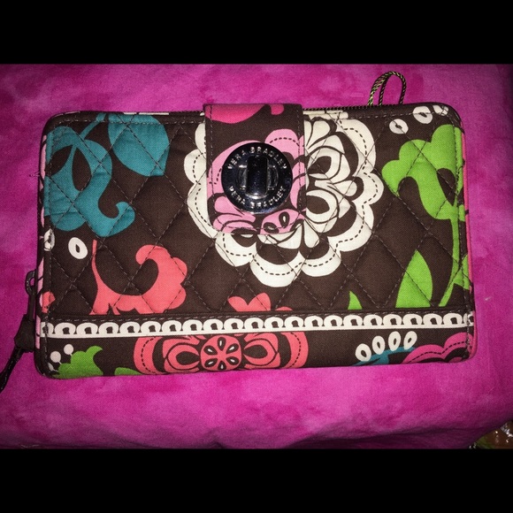 New Very Bradley Turn Lock Wallet and Check Book Cover - Picture 2 of 12